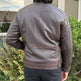 Men's Lamb Leather Jacket. Brown Vintage Style with Zip Pockets EX-STOCK Canada 