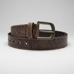 Men's Classic Matte Distressed Variegated Leather Belt EX-STOCK Canada 