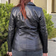 Women's Classic Black Sheep Leather Jacket EX-STOCK Canada 
