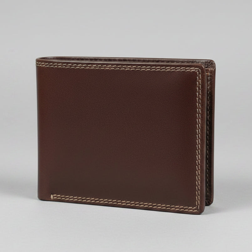 MET Men’s Bi-Fold Flip Coin Wallet 
