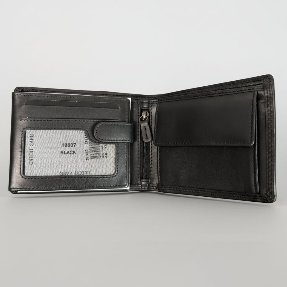 MET Men’s Bi-Fold Flip Coin Wallet 