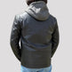 Giacca con Cappuccio da Uomo in Pelle di Agnello con Cappuccio Staccabile 