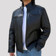 Veste Bombardier en Cuir d'Agneau pour Hommes BOL 