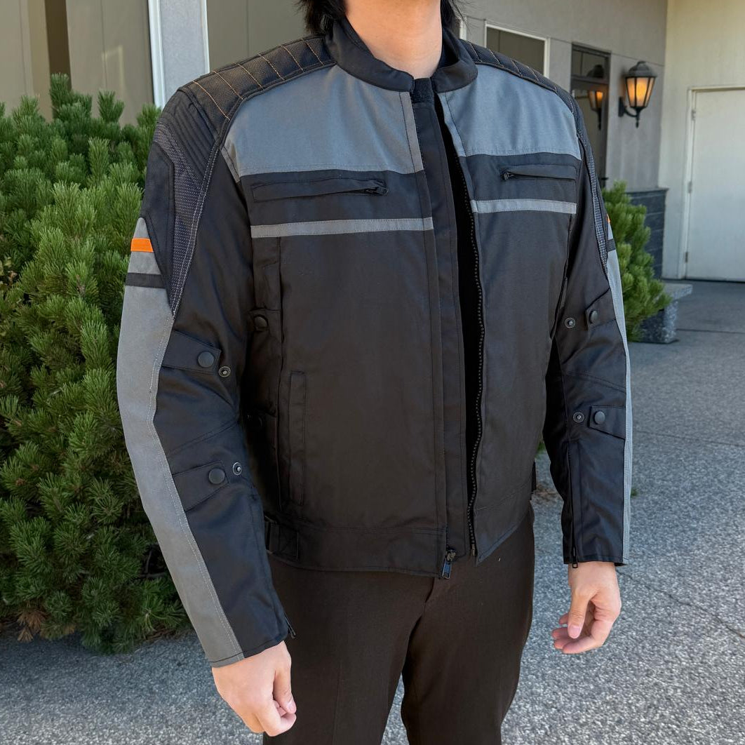 Open Road Herren Rüstungstextil-Motorradjacke 