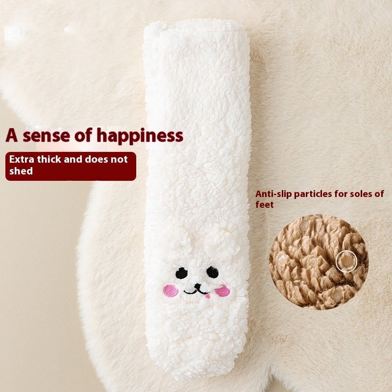 Winter Floor Socks Velvet Thicken Warm Coral Velvet Cute Socks Japanese-style Home Footwear Non-slip Socks New Year Gifts Winter Gadgets EX-STOCK Canada 