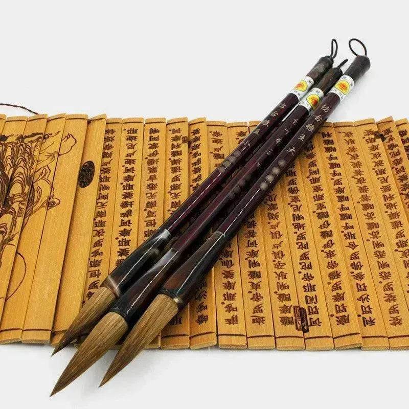 Wolf Hao Große und Kleine Blockstahlstabbürste Longfeng Mal- und Kalligrafie-Set - EX-STOCK Canada