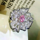 Women Diamond Flower Fashion Ring Female Opening - EX-STOCK Canada