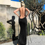 Women's Backless Charming Strap Slim Dress Tube Top Halter Dress Club Party Beach Outfits Summer - EX-STOCK Canada