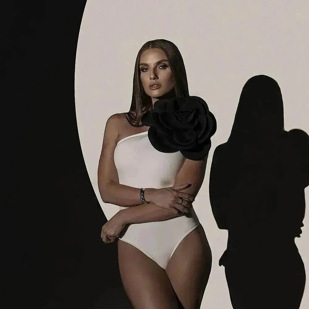 Women's Big Flower High Quality One-piece Swimsuit All-matching Women - EX-STOCK Canada