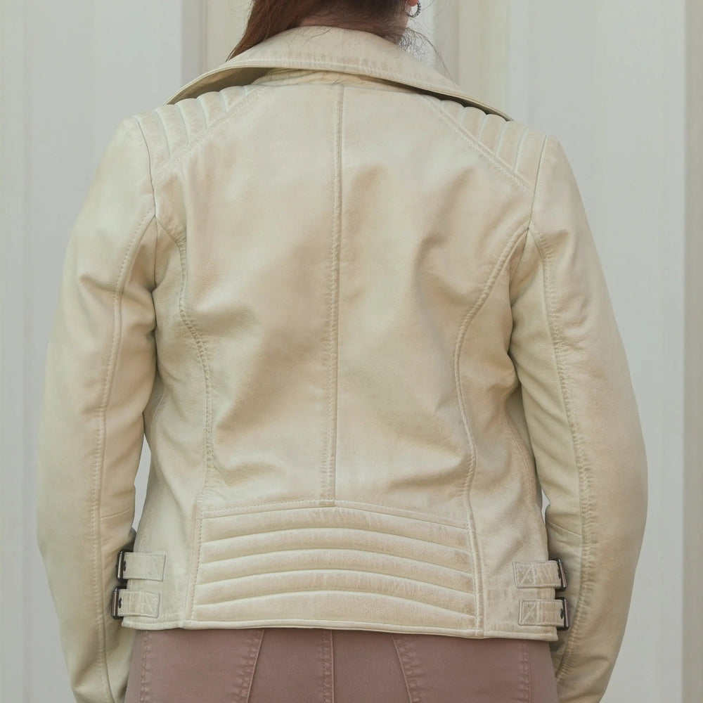 Women's Biker Look Sheep Leather Jacket EX-STOCK Canada 