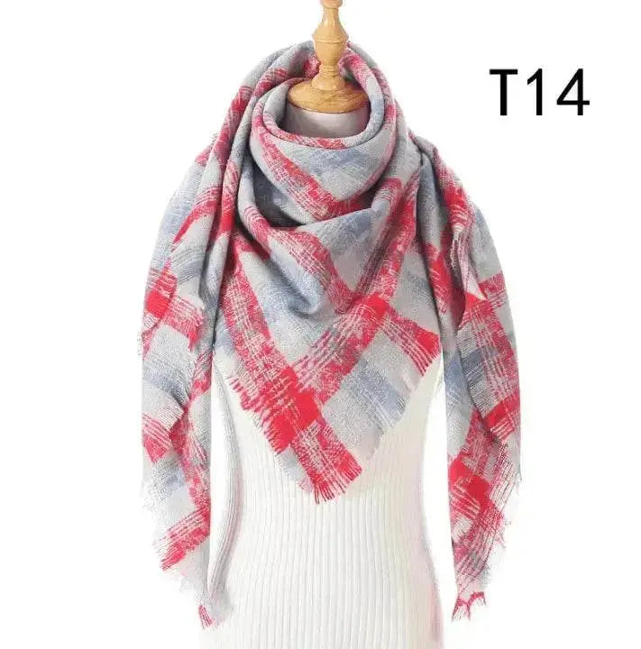 Women's Cashmere Plaid All-match Thick Warm Scarf - EX-STOCK Canada