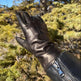 Women's Drum Dyed Lamb Leather Gloves with Luxurious Rabbit Fur Trim EX-STOCK Canada 