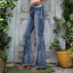 Jeans de mujer con corte acampanado de talle medio y detalles decorativosEX-STOCK Canada 