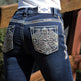 Women’s Embellished Mid-Rise Bootcut Jeans EX-STOCK Canada 