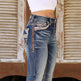 Damen Stickerei Mid-Rise Bootcut JeansEX-STOCK Canada 