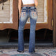Damen Stickerei Mid-Rise Bootcut JeansEX-STOCK Canada 