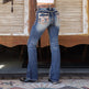 Damen Stickerei Mid-Rise Bootcut JeansEX-STOCK Canada 