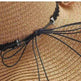 Women's Han Korean Edition Big Beach Wavy With Leather Rope Weaving Hat - EX-STOCK Canada