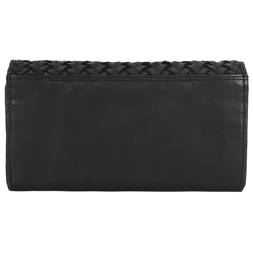 Women's Leather Basket Weave Purse 