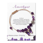 Women's Natural Stone Bracelet Amethyst - EX-STOCK Canada