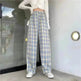 Women's Plaid Wide Leg Casual Pants - EX-STOCK Canada