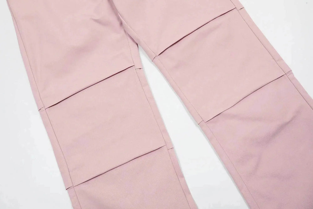 Women's Retro Pleated Pink Overalls - EX-STOCK Canada