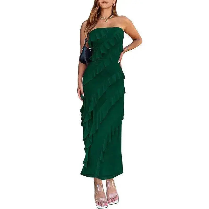 Women's Ruffled Tube Top Skirt - EX-STOCK Canada