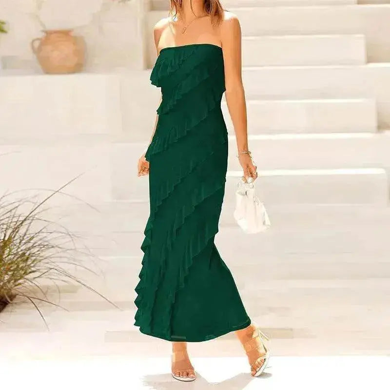 Women's Ruffled Tube Top Skirt - EX-STOCK Canada