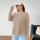 Women's Solid Color Loose Round Neck Top EX-STOCK Canada 