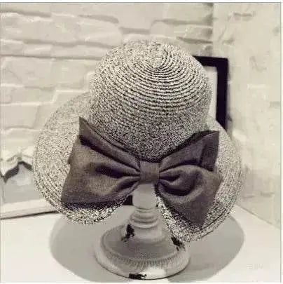 Women's Stylish Big Bow Split Summer Beach Sunshade Hat - EX-STOCK Canada