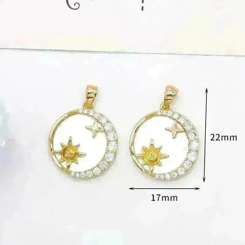 Women's White Shell Pendant Ear Rings - EX-STOCK CANADA