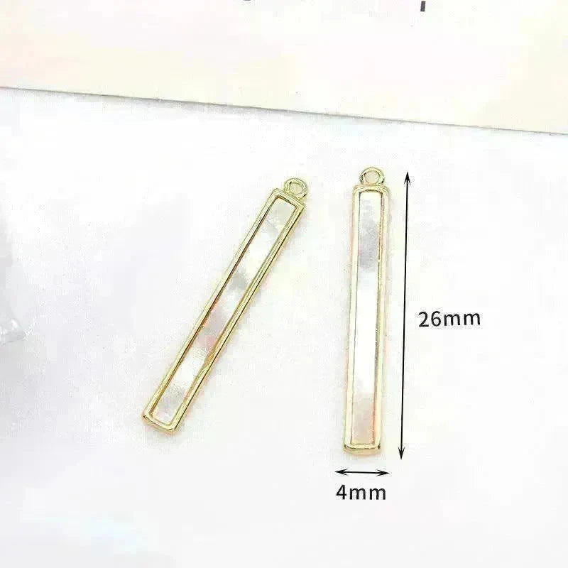 Women's White Shell Pendant Ear Rings - EX-STOCK CANADA