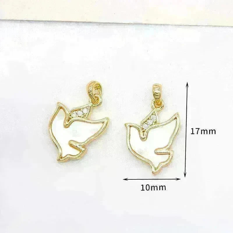 Women's White Shell Pendant Ear Rings - EX-STOCK CANADA