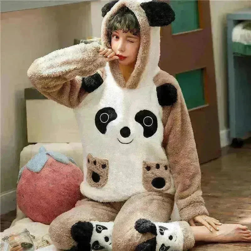 Women's flannel long sleeve pajamas - EX-STOCK CANADA
