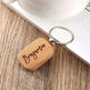 Wooden Engraved Lettering Name Pendant Keychain - EX-STOCK Canada