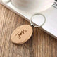 Wooden Engraved Lettering Name Pendant Keychain - EX-STOCK Canada