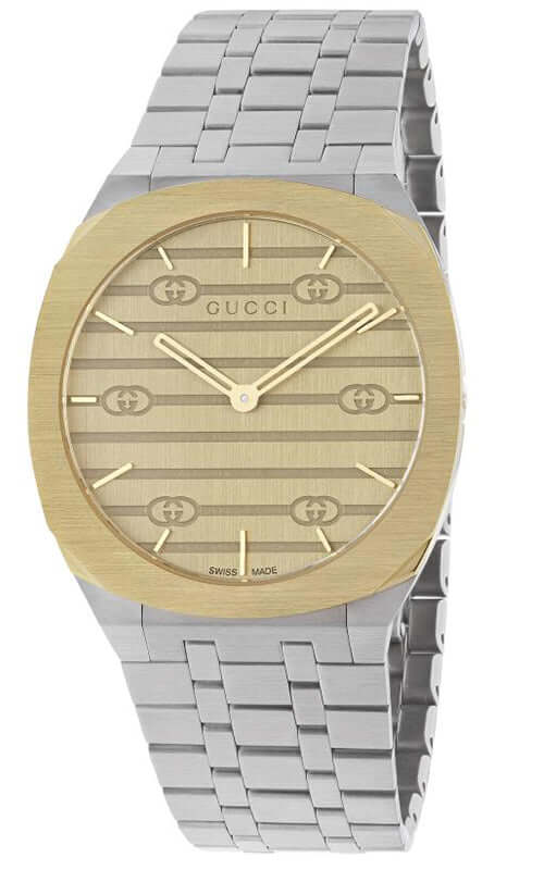 Orologio GUCCI 'GUCCI 25H' in acciaio e oro 18k YA163405 - EX-STOCK Canada
