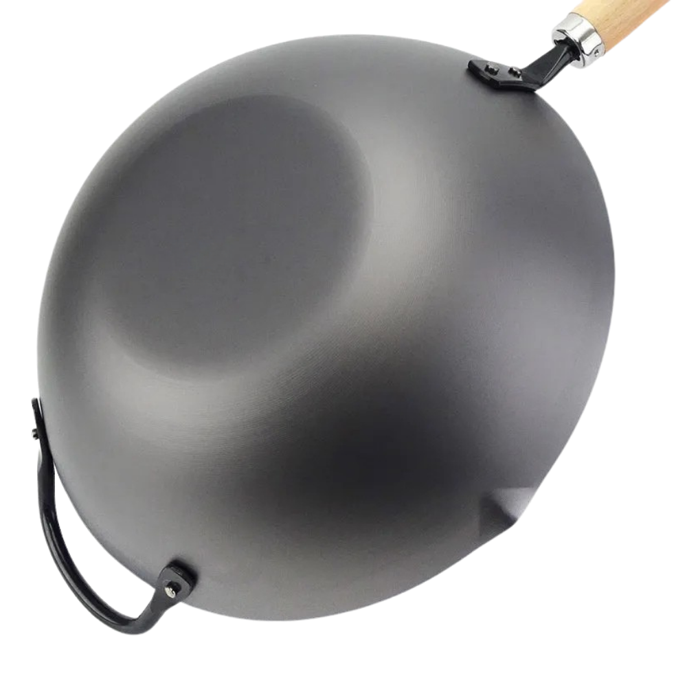 YOSHIKAWA Cook-Pal Ren Nitrided Carbon Steel Beijing Wok 30CM – JAPAN 