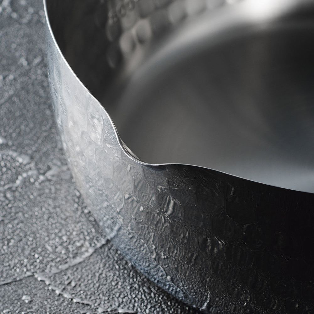 Yoshikawa Yukihira Saucepan 20 cm | 2.1 L Stainless Steel with Wooden Handle 