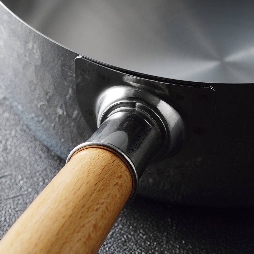 Yoshikawa Yukihira Saucepan 20 cm | 2.1 L Stainless Steel with Wooden Handle 