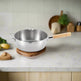 Yoshikawa Yukihira 24 cm Pot | 3.6 L Stainless Steel with Wooden Handle 