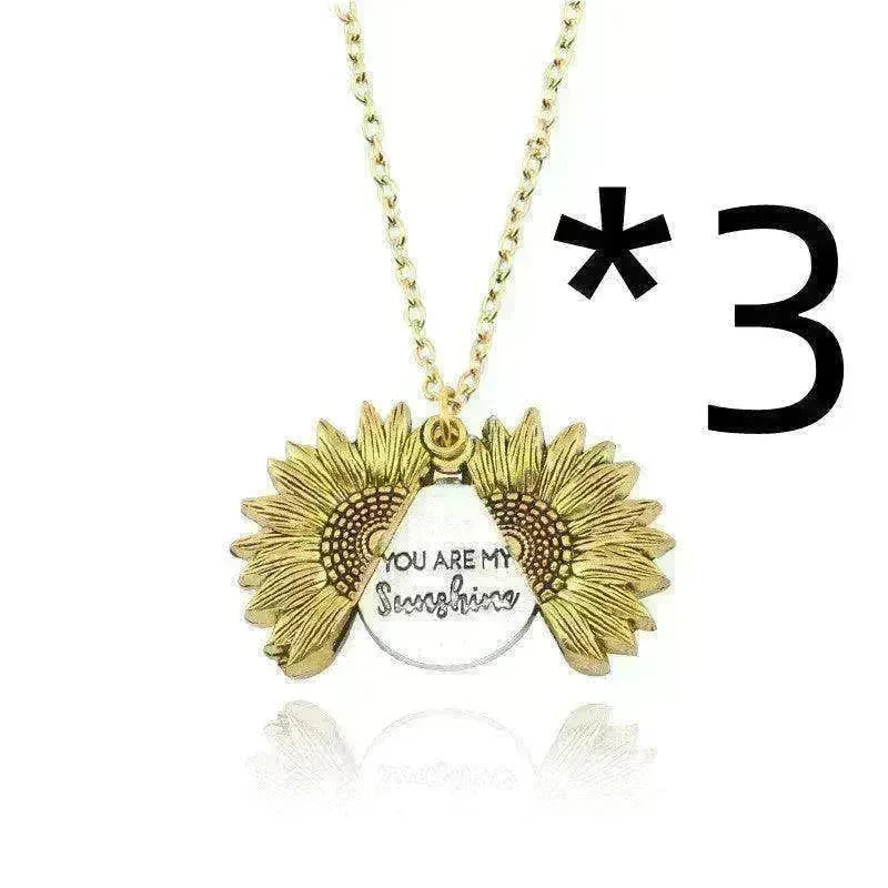 You Are My Sunshine Sunflower Necklace - EX-STOCK CANADA