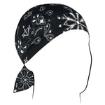 ZANheadgear Black Paisley Skull Cap EX-STOCK Canada 
