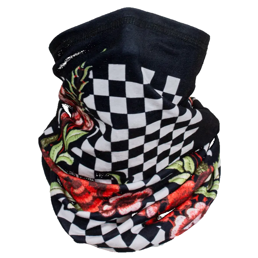 ZANheadgear Floral Checkered Motley Tube EX-STOCK Canada 