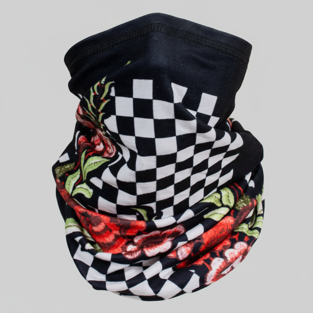 ZANheadgear Floral Checkered Motley Tube 