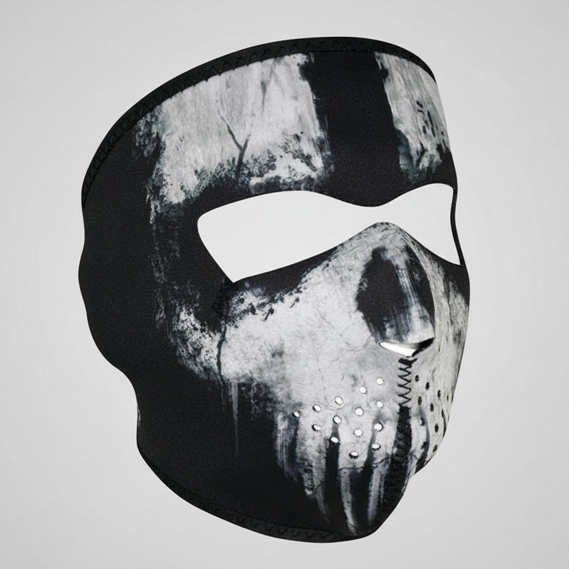 ZANheadgear Full Face Black Skull Neoprene Mask 