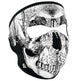 ZANheadgear Full Mask Neoprene Black & White Skull Face EX-STOCK Canada 