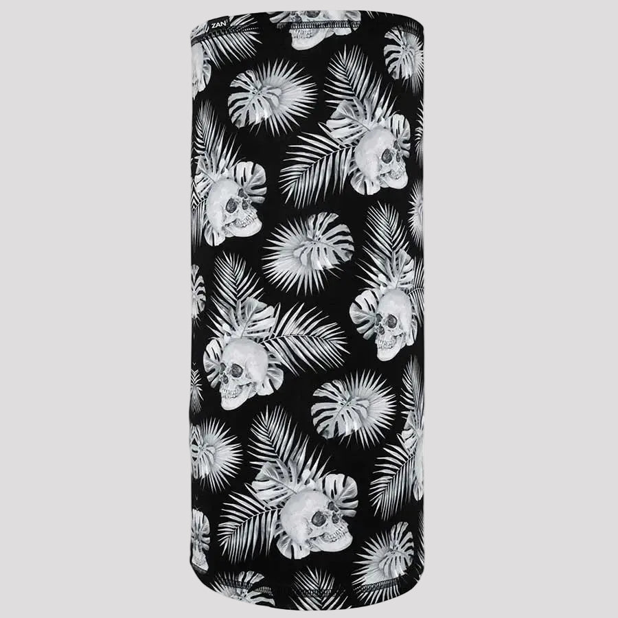 ZANheadgear Skull and Palm Leaves Motley Tube 