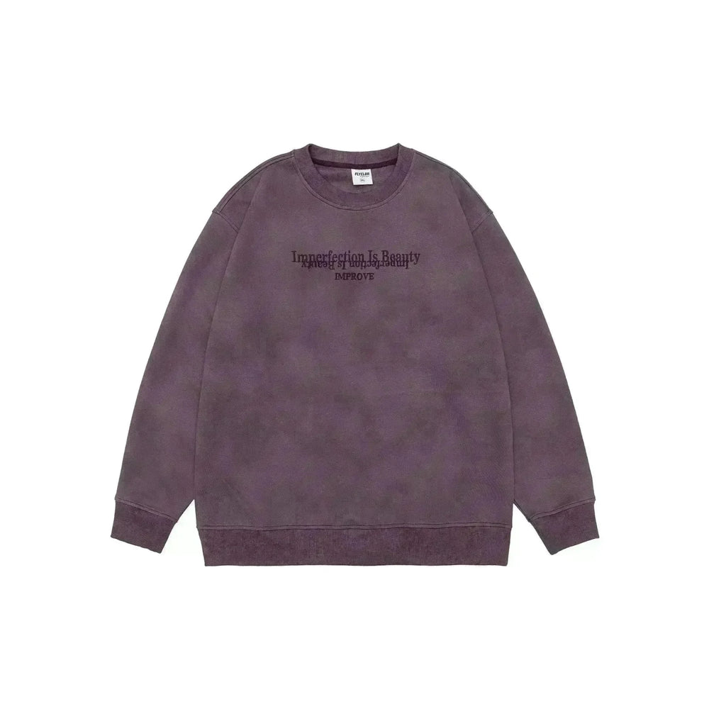 Retro heavy Oversized Crew neck Pullover sweatshirt for men - EX-STOCK CANADA