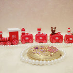 Wooden Christmas Train Decorations – Red, Green, White, Pink & Blue